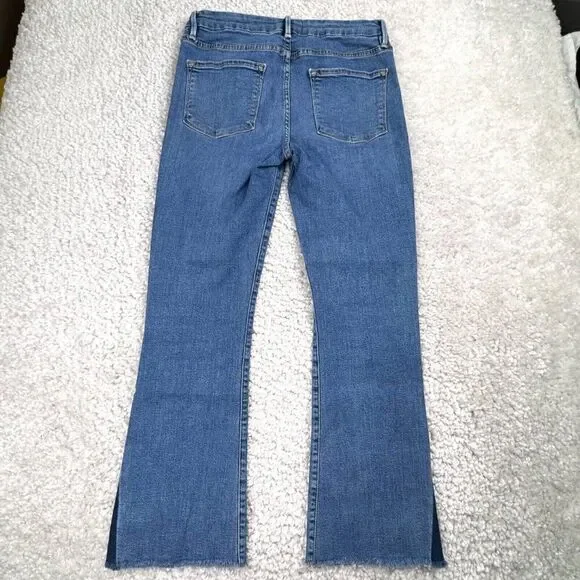 FRAME Le Crop Mini Boot Jean Raw Hem Austin Wash - Picture 3 of 11